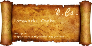 Moravszky Cseke névjegykártya
