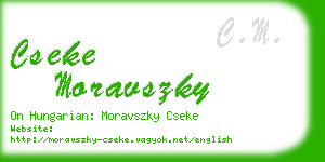 cseke moravszky business card